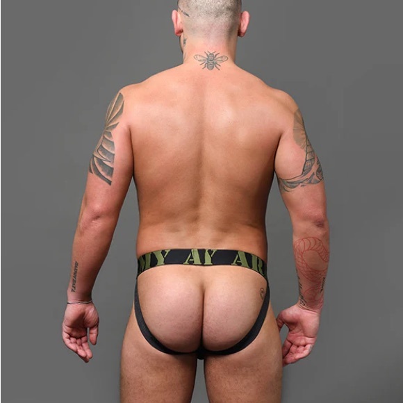 Andrew Christian Black and Green Jockstrap - Picture 6 of 6